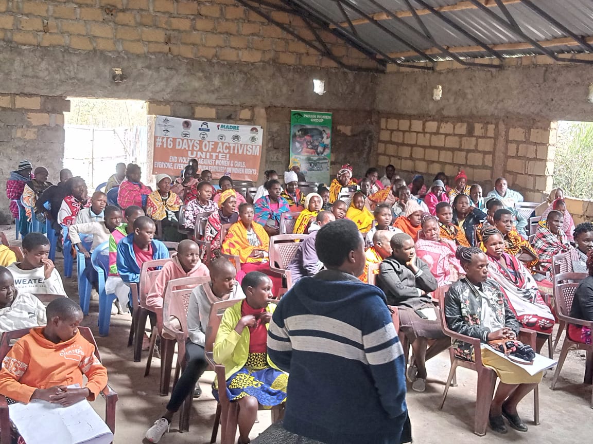 Both women and girls training on health issues and gender based violence